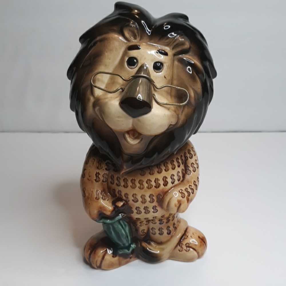 Vintage Lefton Hubert the Lion Coinbank